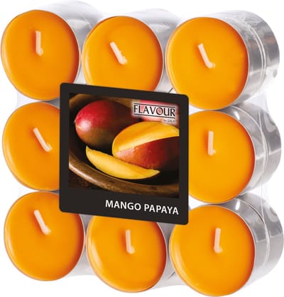 Conpax Candles Geur Waxinelichtjes - 18x - Mango-Papaya aroma - 4,5 branduren - theelichtjes - geurkaarsen