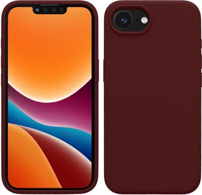 kwmobile telefoonhoesje geschikt voor Apple iPhone 17e / iPhone 16e - Hoesje met siliconen coating - Smartphone case in bordeaux-violet