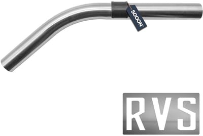 SQOON® Gebogen RVS Buis 38 mm – Geschikt voor Numatic & Makita stofzuigers – Vervangt 602919