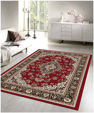 Klassiek Rood Oosters Vloerkleed – Nain Medaillon Collectie - Traditioneel Vintage Tapijt- 80x150 CM