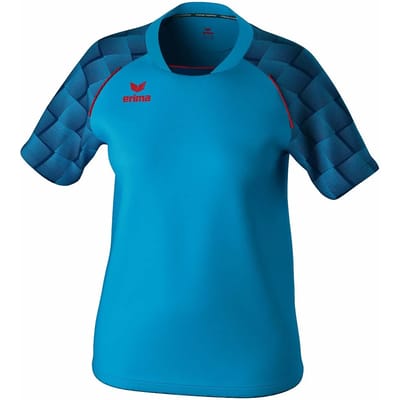 Erima Evo Star Shirt Korte Mouw Dames - Curaçao / New Navy | Maat: 34