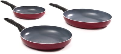 Haute Cuisine Nature Keramische Pannenset – 3-delig – 20/24/28 cm – PFAS-vrij – Ecologisch – Honinggraad Antikleeflaag – Geschikt voor alle vuren (incl. inductie)