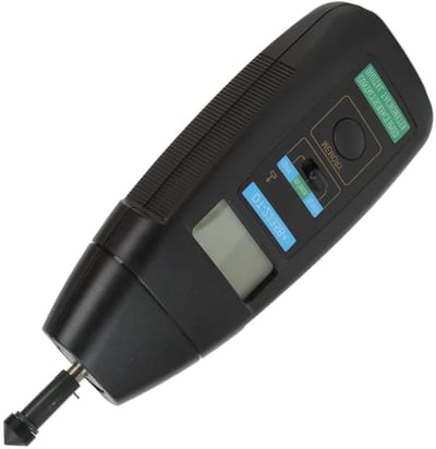 Digitale Toerenteller - Snelheidsmeter Motor - Rotatie Meten - Automatisch Geheugen - 5x7x2 inch - Zwart