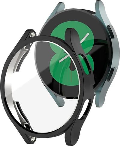 TPU case - zwart bescherm hoesje geschikt voor Samsung Galaxy Watch 4 40mm / Galaxy Watch FE - Strap-it - Zwarte beschermhoes voor Samsung Galaxy Watch 4 40mm