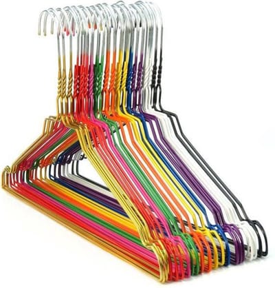 20 Stuks /  Kledinghangers /  Kledinghanger metaal / Draadhanger /  Stomerijhanger / Multi kleuren