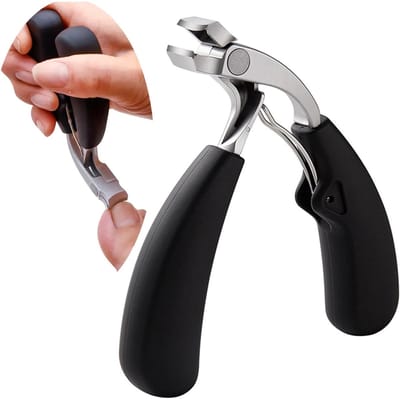 Schuine teennagelknipper - Gemaakt van roestvrij staal - Spatwaterdichte nagelknipper - Speciaal - Geschikt voor dikke teennagels - Met opvangbakje - Knipt nauwkeurig dikke teennagels af