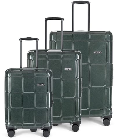 Epic Crate Reflex 4 wielen Kofferset 3-delig - Harde bagage - TSA slot - emeraldgreen