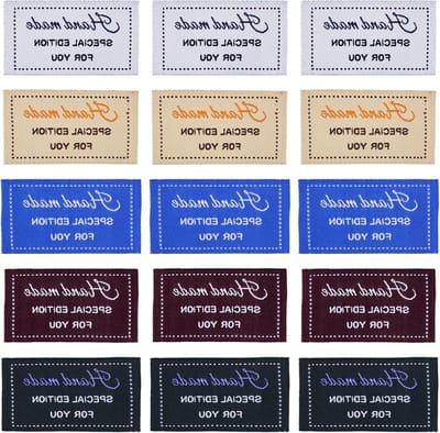 150 Stuks Handgemaakte Labels voor Kleding - Rechthoekige Naai Labels met Tekst voor Stoffen Creaties, Breien en Mode Decoratie