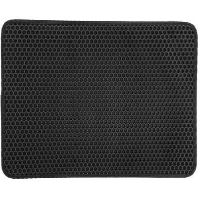Tapis de litière pour chat double couche antidérapant et anti-éclaboussures(S )