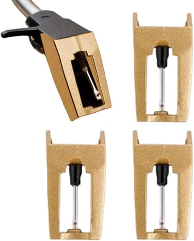 Platenspeler naalden - Naald set - Muziek afspelen - Krasbestendige technologie - 4 stuks - Zilver