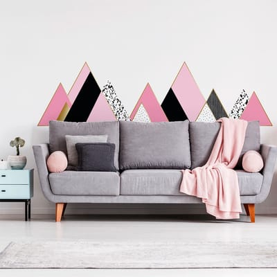Muurstickers - Decoratie voor slaapkamer/woonkamer - Gigantische muursticker van de Scandinavische bergen Hoggar - 100x150cm