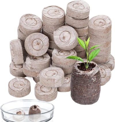 Grondpellets - Zaailing Peulen - Planten Kweken - Gezonde Wortelstimulatie - 50 Stuks - Bruin