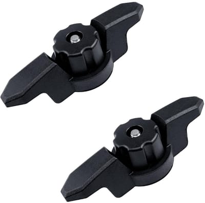 2-pack, kajak ankerpuntclip, kajak spoor montage touwclip, kajak visaccessoires, zwart