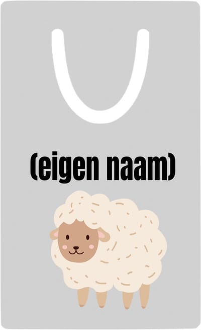 Hacebo® - schaap met eigen naam metalen boekenlegger - Schaap - boeren/schapen liefhebbers - iemand die houdt van schapen - verjaardag - cadeau - kado - geschenk Bladwijzer boekenleggers - 7.6 cm x 5cm