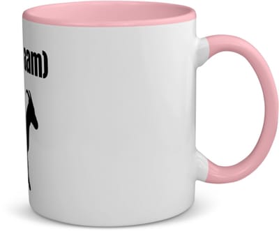 Akyol - geit met eigen naam koffiemok - theemok - roze - Geit - geiten liefhebbers - dieren liefhebber - leuk cadeau voor iemand die houdt van geiten - cadeau - kado - 350 ML inhoud