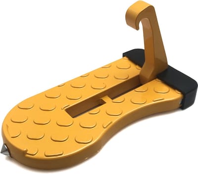 Auto Pedalen - Opvouwbare Auto deur Stap Pedaal Voetsteun - Auto opstap - Autodeur opstap - Deuropstap - autodeurtrede - Antislip - met veiligheidshamer - aluminiumlegering - oranje - universele - voor SUV auto pedaal cover