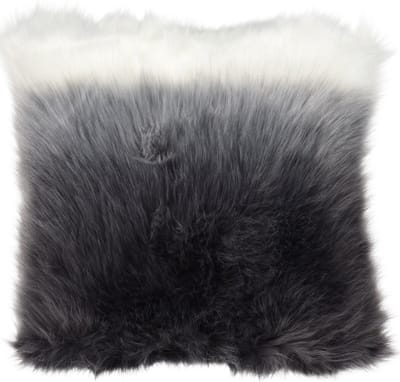 Kussen bont 45x45 cm grijs