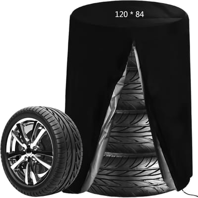 Bandenhoes Set - Wielhoezen Opbergzak - Banden Beschermen - Waterdicht Scheurvast - 117 x 72 cm - Zilver