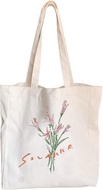 Canvas Shopper - Linnen Tas - Dagelijkse Boodschappen - Met Ritssluiting - Grote Capaciteit - Natuurlijk
