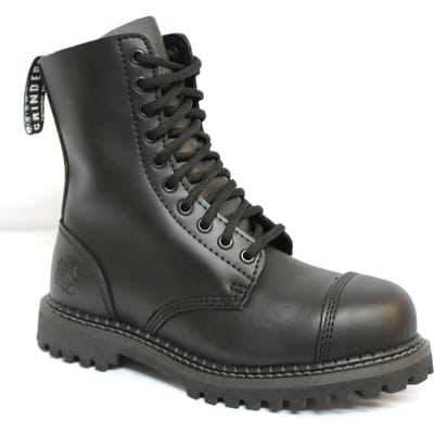 Grinders Stag CS zwarte unisex veiligheidsstalen neus militaire punklaarzen