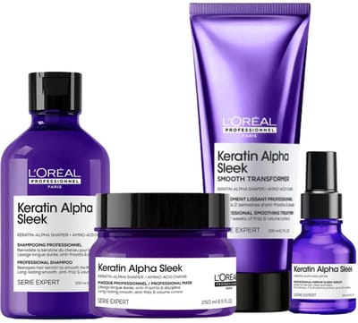 L'Oréal Professionnel - Keratin Alpha Sleek Complete Set - 300+250+200+50ml