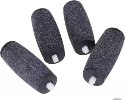 Knaak 4x Geschikt voor Scholl Velvet Smooth - Navulling Eeltverwijderaar - Set van 2 Rollen - Zwart