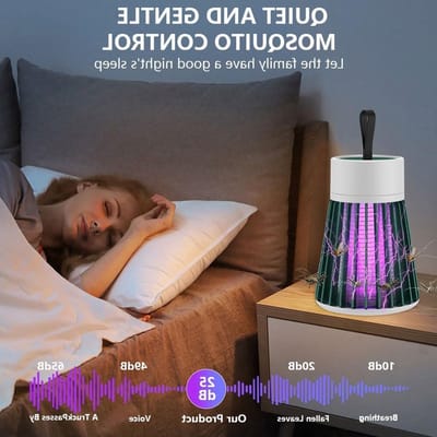 Oplaadbare Muggendoder met 1200 mAh Batterij, UV Licht voor Tuin, Binnen en Kamperen, Effectieve Muggenschrik met 360° Aantrekkingskracht
