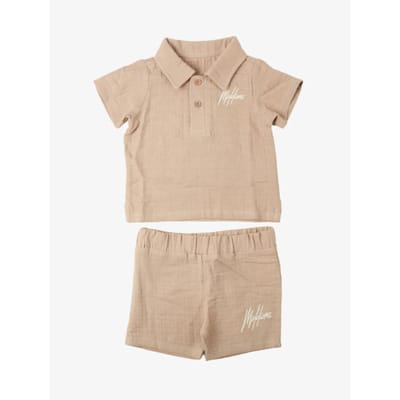 Malelions Jongens set baby mousseline polo crinckle