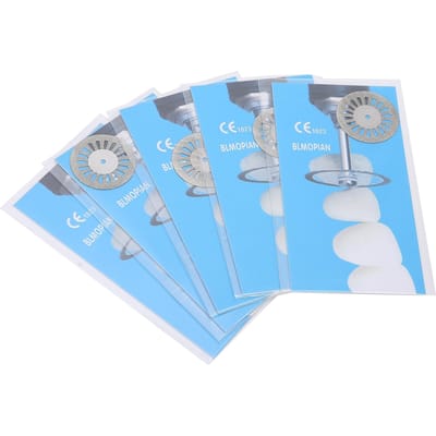 Ensemble de 5 pièces Disque Diamant Double Face Dentaire Disque de Coupe Polissage Dentaire Outil de Soin Buccal 0#