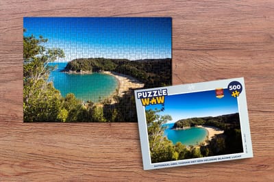 Puzzel Nationaal Abel Tasman met een heldere blauwe lucht - Legpuzzel - Puzzel 500 stukjes