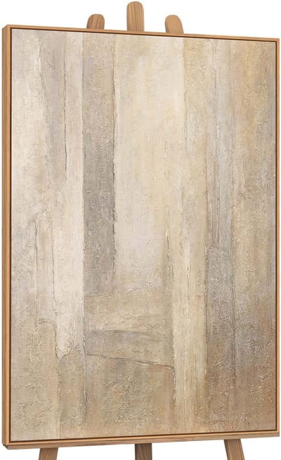 Canvas schilderij handgeschilderd verticals of time abstract – YS-Art Gallery – Luxe wanddecoratie voor woonkamer – Modern schilderij voor slaapkamer en hal