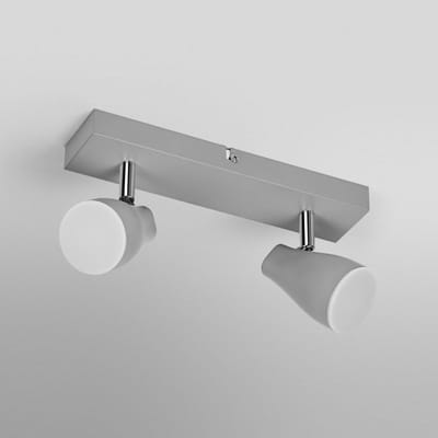 OSRAM LED SPOT PEAR plafondmontagespot 260mm, grijs, 8,6W, 420lm, gericht licht met warm witte lichtkleur, met flexibele GU10 kop, inclusief GU10 lamp, IP20, 2700K.