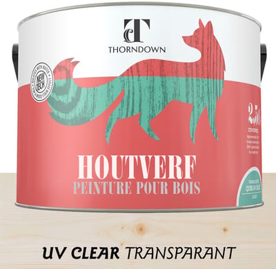 Thorndown Houtverf Ecologisch UV Naturel - Duurzaam - Voor binnen en buiten - Waterbasis - 2,5 liter - UV Naturel