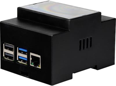 Joy-it DIN-rail-houder Geschikt voor serie: Raspberry Pi® 4 Voor DIN-railmontage Zwart