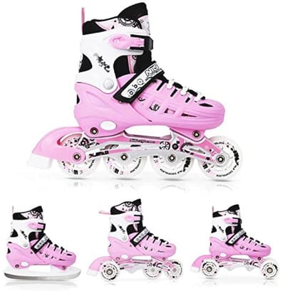 Verstelbare 4-in-1 Inline Skates voor Jongens en Meisjes - Rolschaatsen en Schaatsen