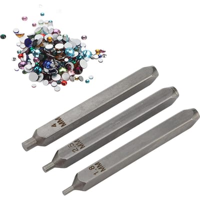 Metaalstempelponsen 1,8 mm 2,5 mm 4 mm Roestvrije Coating DIY Maken Kleurrijke Strass Steentjes Sieraden Metaalstempelgereedschap gray