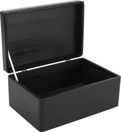Creative Deco Zwart Grote Houten Doos Opbergdoos | 30 x 20 x 14 cm | met Deksel | Documenten, Kostbaarheden, Speelgoed en Gereedschap