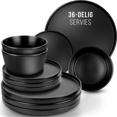 VELTRR® Serviesset 12 Persoons - Serviessets - Bordenset - Chique Bordenset - Porselein