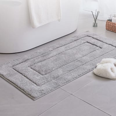 Badmat 60x120 cm, badkamermat antislip, badkamer mat grijs, super waterabsorberende badmat, microvezel badtapijt, machinewasbare badmat, antislip badmatten, bath mat, bathroom rug