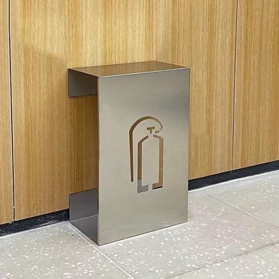 Brandblusser Opbergkast - Blusser Box - Veilige Opslag - Transparant Voorpaneel - 55 x 35 x 22 cm - Zilver