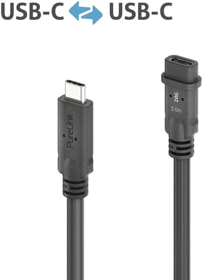 PureLink PI6630-030 USB-kabel USB4 Gen 2x2 3 m USB C Zwart