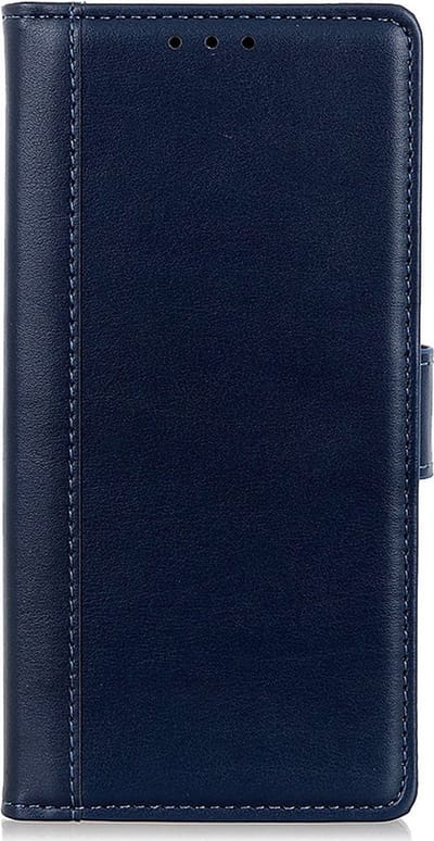 Shop4 - Xiaomi 12 Hoesje - Wallet Case met Pasjeshouder Grain Blauw