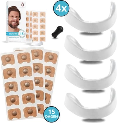 Adem Vrij & Slaap Beter – Magnetische Neusstrips Starter Kit (Wit) – 15 Dagen - Neusstrips - Ademen