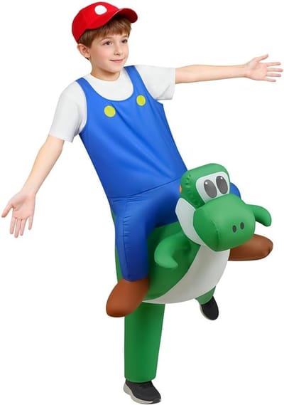 Opblaasbaar Dinosauruskostuum voor Kinderen, Perfect voor Halloween, Carnaval en Feestjes met Hoed en Ventilator