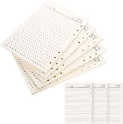 Lined paper A5 met 200 vellen, 6 gaten, navullingen voor notitieboek, planner en journal, ideaal voor school en kantoor