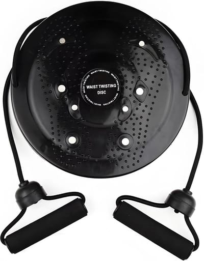 Twist Disc - Buiktrainer Taille - Thuistraining Fitness - Hoge Capaciteit - 22x22x3.5cm - Zwart