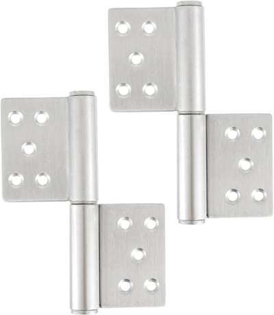 Dailygoods - 2 stuks roestvrijstalen deurscharnieren, zware deurscharnieren, tuinpoortscharnieren, 360 graden openingshoek, 132x100x18mm, vouwscharnieren voor binnen- en buitendeuren, kast, dierenverblijf