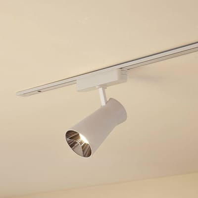 Lindby LED spot 48 V Lumaro, wit, Ø7cm, kunststof, dimbaar