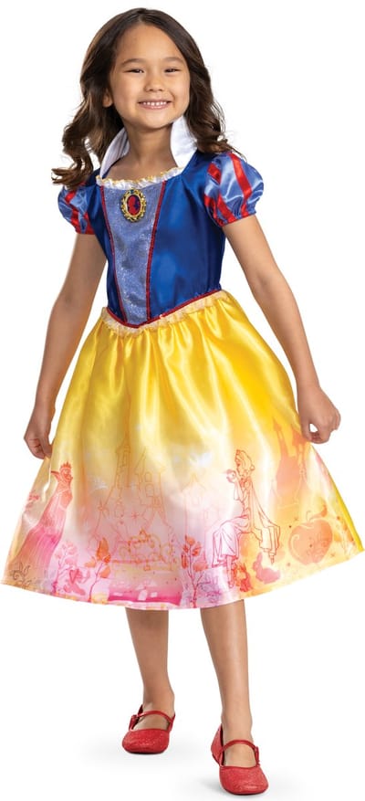 DISNEY Prinses - SNOW WHITE, Snow White jurk Verhalenboek Classic, Maat M (7-8 jaar), Meisjes