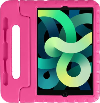 Hoes - Geschikt voor Apple iPad Air 5 (2022) - 10.9 inch - 5e Generatie - M1 - Kinderhoes Shockproof Bumper - Kidsproof Case - Tablet Hoesje - Kinder Hoesje Cover - Roze